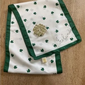 Irish scarf and broach set